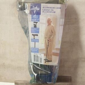 Medline Aluminum CANE BLACK NWT Mobility Feature Easy Fold Feature Adjustable